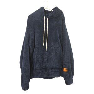 BM Fit Women's Navy Sherpa Hoodie Size L